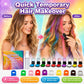 📢📢40 % DE RÉDUCTION !! ⏰ Kit Craies Capillaires – 12 Couleurs Éclatantes, Lavable & Applicateur Facile pour Fêtes & Photos.