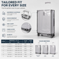 📢📢40 % DE RÉDUCTION !! ⏰ Housse de Valise Transparente en PVC Épais – Protection Haute Résistance & Imperméable, Fermeture Velcro Rapide & Roues Libres for un Voyage Serein avec un Bagage Toujours Impeccable ✨