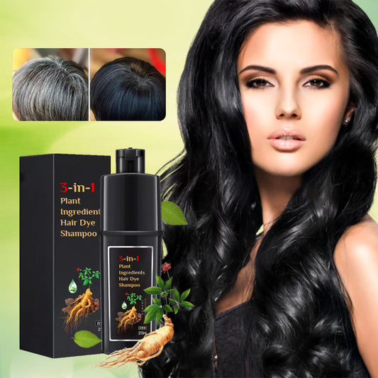 Achetez 2 Obtenez 1 Gratuit🌿Shampoing Colorant à Base d'ingrédients Végétaux🖤✨