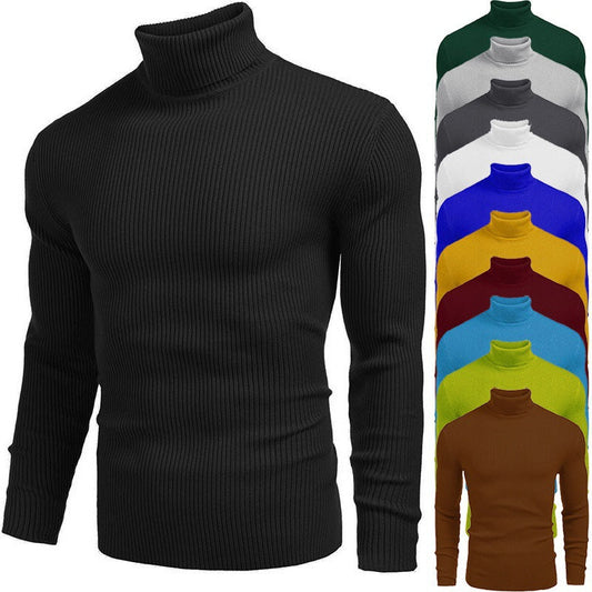 📢60 % DE RÉDUCTION❗Pull fin à col roulé en tricot pour hommes d'hive