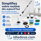 Brosse de nettoyage électrique rotative améliorée avec écran LED – Nettoyage puissant et pratique