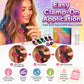 📢📢40 % DE RÉDUCTION !! ⏰ Kit Craies Capillaires – 12 Couleurs Éclatantes, Lavable & Applicateur Facile pour Fêtes & Photos.