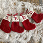🔥SOLDES -50 % DE RÉDUCTION🔥  Chaussettes en tricot douillettes, sac cadeau brodé en forme de bonbon, chaussette de Noël avec lettre - Parfait pour les tout-petits !