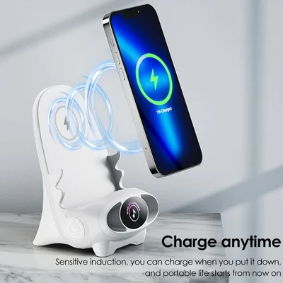 🔥Offre spéciale du dernier jou🔥Mini-chaise avec chargeur rapide sans fil, support de téléphone multifonctionnel