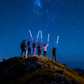 📢📢50 % DE RÉDUCTION !! ⏰Bâtons de randonnée tactiques lumineux – Bâtons de randonnée pliables et légers à LED🌄