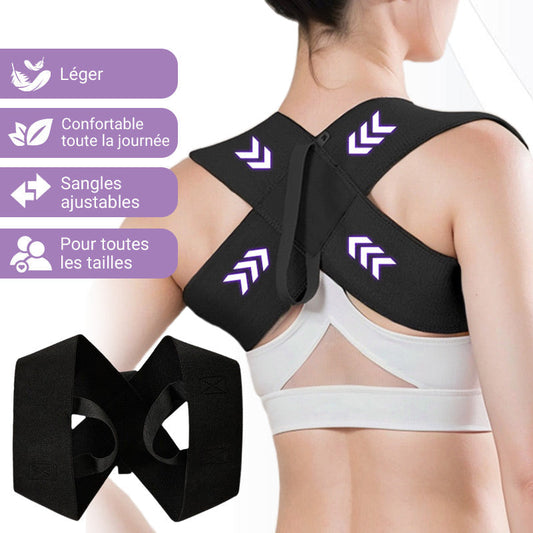 🌟 60% OFF INSTANTANÉ ! 🏆 Correcteur Posture "Tech Magique" - Discret sous les Vêtements, Ajustable et Confortable 💡📦