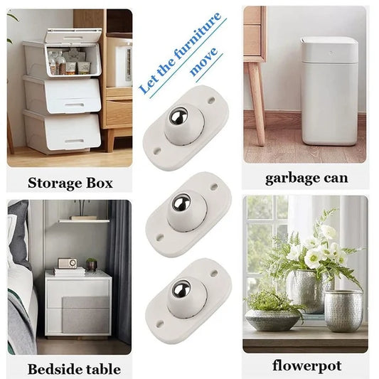 📢📢PROMO "ACHETEZ 2, OBTENEZ 1 GRATUIT" ! Roues Adhésives Universelles Inox – Sans Perçage, Adhésif Puissant, Rotation 360°, ABS+Acier Inox 304, Idéales Canapés & Meubles Lourds 🛋️💨