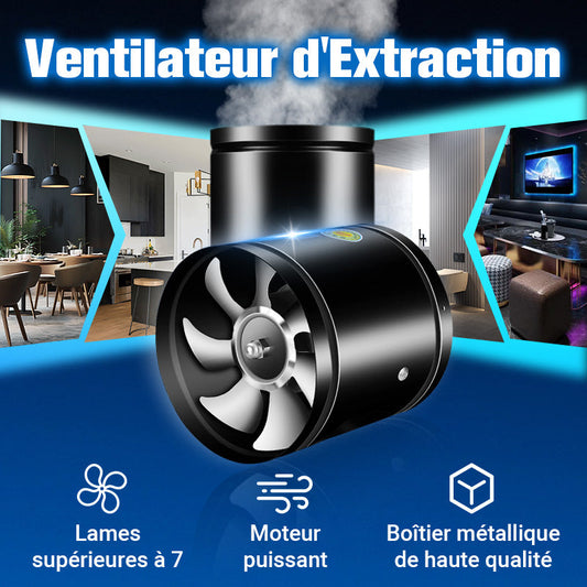 Pousbo® [Super Succion] Ventilateur d'Extraction Puissant et Silencieux