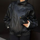 💎 59% DE RÉDUCTION ! 💎 Veste Moto en Similicuir Noir – Coupe Oversize, Fermeture Asymétrique & Style Urbain Audacieux 🏍️🖤