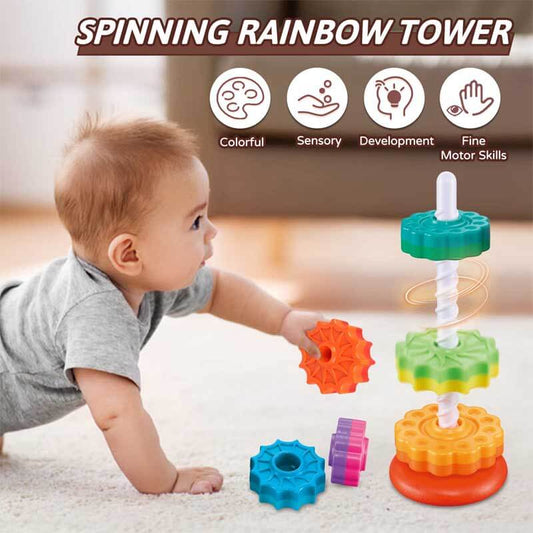 📢📢50 % de réduction !!! 🎅Jouets empilables arc-en-ciel