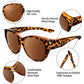 🕶️Nouveauté 2026 : lunettes de soleil oversize style « œil de chat »☀️Verres polarisés avec protection UV400