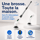 Brosse de nettoyage électrique rotative améliorée avec écran LED – Nettoyage puissant et pratique
