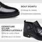 📢📢60 % de réduction !!!🎅 Bottines en cuir avec fermeture éclair double face et extrémités pointues pour hommes