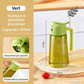 📢📢50% DE RÉDUCTION !! ⏰ Pulvérisateur Huile 2-en-1 Verre – 600 ml – Large Ouverture & Anti-Goutte for Cuisine