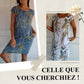 📢📢50 % de réduction !! ⏰⏰🍀 Robe à Col Rond à Imprimé Botanique – Vente de Printemps – Tissu Léger, Motif Naturel & Coupe Décontractée 🌸
