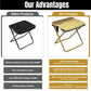 📢📢40% DE RÉDUCTION !! ⏰Tabouret Pliant de Camping Compact – Armature en Aluminium, Poches Latérales & Format Plié Réduit for une Assise d'Appoint Facile à Transporter Partout ✨🏕️