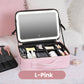 📢📢50% DE RÉDUCTION !! ⏰ Trousse Maquillage Portable Miroir LED – 3 Températures & Compartiments Réglables for Beauté Nomade