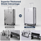 📢📢40 % DE RÉDUCTION !! ⏰ Housse de Valise Transparente en PVC Épais – Protection Haute Résistance & Imperméable, Fermeture Velcro Rapide & Roues Libres for un Voyage Serein avec un Bagage Toujours Impeccable ✨