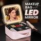 📢📢50% DE RÉDUCTION !! ⏰ Trousse Maquillage Portable Miroir LED – 3 Températures & Compartiments Réglables for Beauté Nomade
