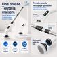 Brosse de nettoyage électrique rotative améliorée avec écran LED – Nettoyage puissant et pratique