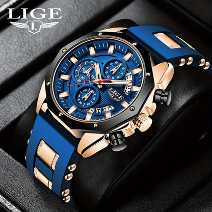 📢📢40 % DE RÉDUCTION !! ⏰Montre sport homme LIGE – Quartz, chronographe, étanche, un garde-temps fiable et stylé pour le sport, l’outdoor et le quotidien, à porter en toutes circonstances 🏔️💧