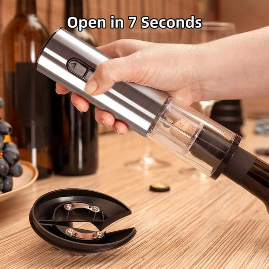 📢📢50 % de réduction !! ⏰ Set d'ouvre-bouteilles électriques – Puissant, Une touche automatique & Rechargeable USB 🔋