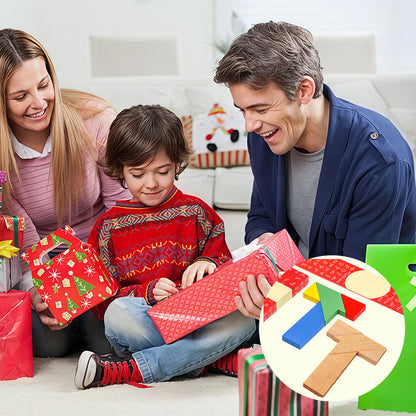 【🎁Jeu de Noël🎁】🧩Puzzle éducatif en bois en forme de T