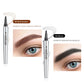🔥Achetez 1 obtenez 1 gratuit 🔥 Crayon à sourcils résistant à l'eau et à la transpiration avec 4 fourchettes de tatouage de sourcils.