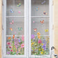 📢📢50% OFF !! ⏰Colorful Floral Bouquet Window Sticker – Vibrant design, easy peel & removable – Perfect for home, cafe & spring decor ✨