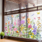 📢📢50% OFF !! ⏰Colorful Floral Bouquet Window Sticker – Vibrant design, easy peel & removable – Perfect for home, cafe & spring decor ✨