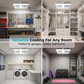 🌬️✨Ventilateur de plafond à double tête avec lumière LED – design moderne avec télécommande pour salon et chambre
