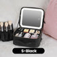 📢📢50% DE RÉDUCTION !! ⏰ Trousse Maquillage Portable Miroir LED – 3 Températures & Compartiments Réglables for Beauté Nomade