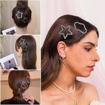 🎁50% de réduction✨Pinces à cheveux nuages ✨ Cartes à cheveux étoiles pailletées🌸