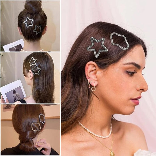🎁50% de réduction✨Pinces à cheveux nuages ✨ Cartes à cheveux étoiles pailletées🌸