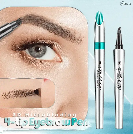 🔥Achetez 1 obtenez 1 gratuit 🔥 Crayon à sourcils résistant à l'eau et à la transpiration avec 4 fourchettes de tatouage de sourcils.