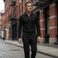 📢📢60 % de réduction !! ⏰Ensemble sweat-shirt en maille gaufrée et pantalon droit pour homme