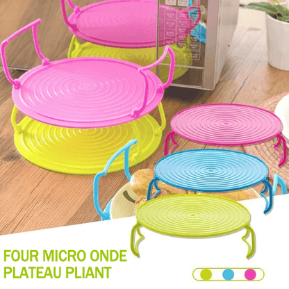📢📢40 % DE RÉDUCTION !! ⏰Gagnez du temps et de l'espace - Plateau pliable pour micro-ondes