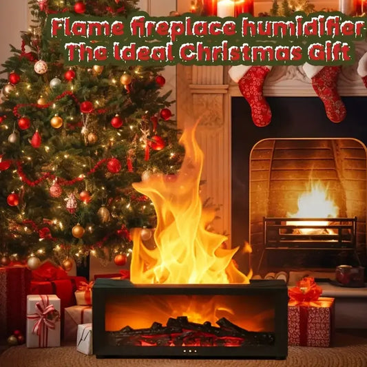 📢📢50 % de réduction !! ⏰ Diffuseur d'Humidité avec Flamme de Cheminée - 7 Couleurs LED et Télécommande, Ambiance Apaisante pour Maison/Bureau 🌙📦