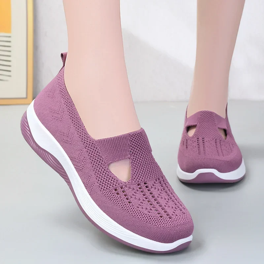 💎 -40% SUR LES BASKETS LÉGÈRES FEMME ! 💎 Semelle Antidérapante, Tricot Respirant & Confort Orthopédique pour la Marche ✨