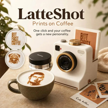 📢📢50% DE RÉDUCTION !! ⏰Appareil photo Retro Coffee Art – Imprimante mécanique à pochoirs pour latte art