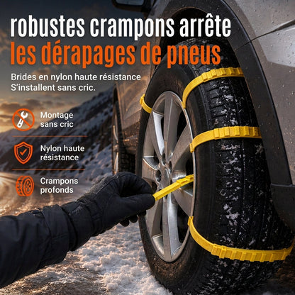 📢📢50% DE RÉDUCTION !! ⏰Chaînes à neige universelles pour voiture, colliers de câble antidérapants épaissis pour pneus, adaptés aux SUV, berlines et à la conduite hivernale