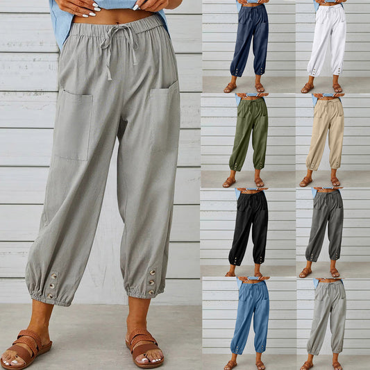 📢📢50 % de réduction !! ⏰Pantalon ample droit à jambe large pour femmes👖