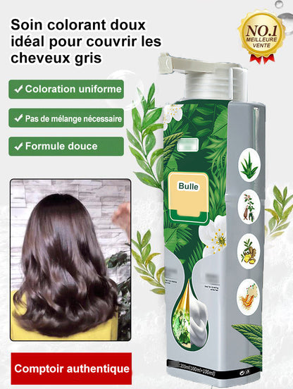📢64% de réduction pour une durée limitée🌸Extrait de plante pure pour la teinture à bulles de couleur de cheveux gris✨