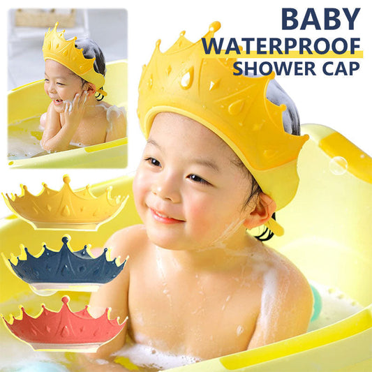 📢📢40% DE RÉDUCTION !! ⏰ 🛁 Bonnet de Douche Imperméable pour Bébé – PP + TPE – 15×13 cm – Ajustable – Couronne Dessin Animé – Jaune/Bleu/Rouge – Anti-Eau Yeux et Oreilles 👶
