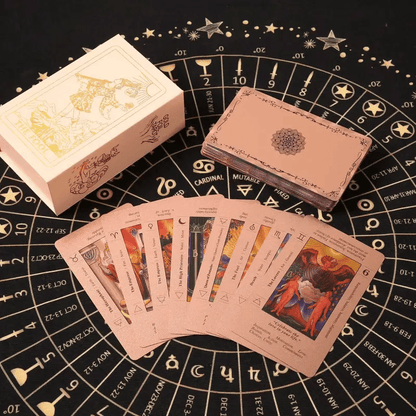 📢📢60 %  DE RÉDUCTION !! ⏰ Cartes de Tarot « Witchy Cauldron » en Rose Gold avec Livre Guide