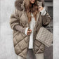 🔥Pré-réchauffement hivernal - Remises énormes🔥Parka mi-longue pour femme avec manches en tricot patchwork
