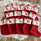 🔥SOLDES -50 % DE RÉDUCTION🔥  Chaussettes en tricot douillettes, sac cadeau brodé en forme de bonbon, chaussette de Noël avec lettre - Parfait pour les tout-petits !