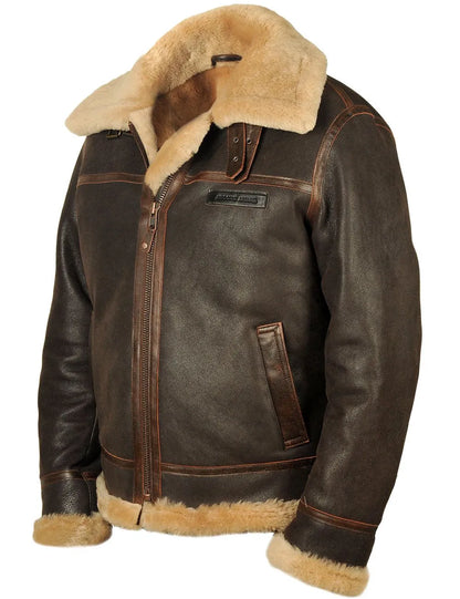 📢📢60 % de réduction !!! ✨VESTE BOMBER EN PEAU DE MOUTON