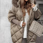 🔥Pré-réchauffement hivernal - Remises énormes🔥Parka mi-longue pour femme avec manches en tricot patchwork