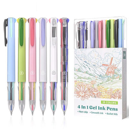 📢✨ Meilleure idée cadeau 50% 🎁-🌈 Stylos d'encre en gel 4 en 1